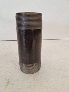 lot 13432 image: 3 x 8 Inch Pipe Nipple, Black, 8 Pack