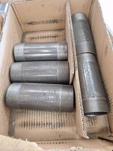 lot 13453 image: 3 x 8 Inch Steel Nipple, 5 Pack
