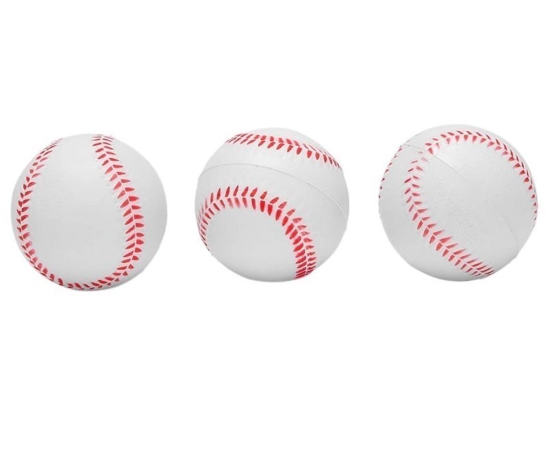 lot 5111090 image: 12 pcs Mini Foam Sports Baseball for Kids Adults Mini Baseball Stress Bulk Toy Game Party for Stress Relief, Relaxable Realistic Baseball Sport Balls(2.5inch) - Retail $14