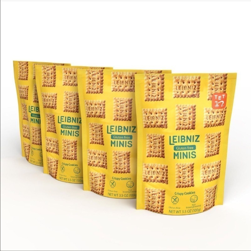 lot 5111097 image: Bahlsen Leibniz Butter Biscuit Mini Gluten Free 4-Pack - Retail $24