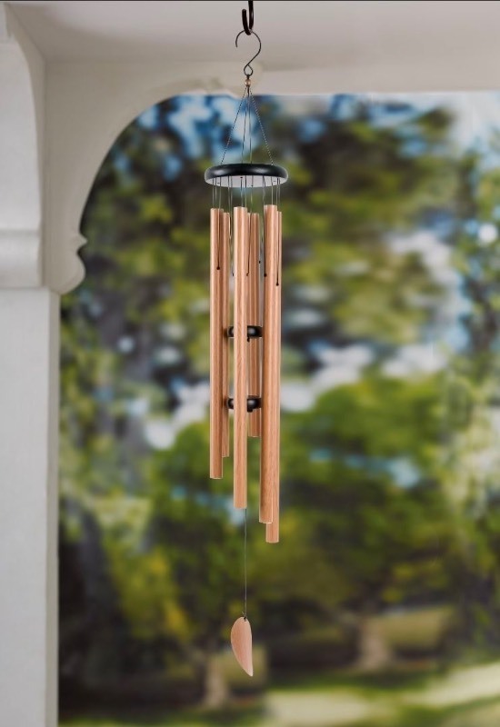lot 5111157 image: Mainstays 50.4H Wood Metal Outdoor Wind Chime - Retail $23