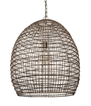 Mercana Aruba 24X70.1 Medium Brown Woven Straw Orb Pendant Light 68996 (See pictures and description) - Retail: $1,137