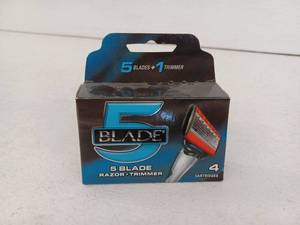 lot 12707 image: CVS 5 Blade for Men Razor And Trimmer 4 Pcs Per Box, 3 Boxes