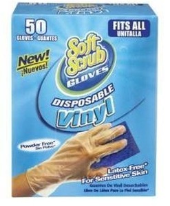 lot 12723 image: Big Time Products 11250-16 Vinyl Disposable Gloves - 50 Count, 2 Pack