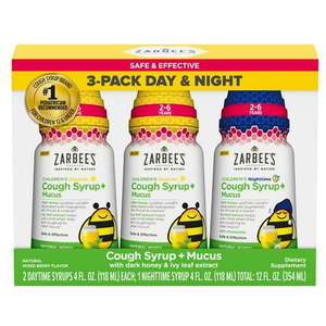 lot 12725 image: Zarbee s Children s Cough and Mucus Syrup, 3 Pack, Exp 22025