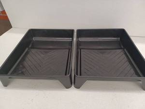 lot 12779 image: Black Plastic Paint Roller Trays, Lot of 2