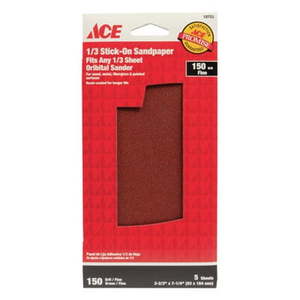 lot 12789 image: Stick On Sandpaper, 5 Sheets, 150 Grit Fine, 3.625X7.25in., Lot of 3 packs