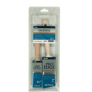 lot 12801 image: Linzer Professional Pro Edge Solid Round Tapered Polyester Paint Brush  2 Piece, Lot of 2
