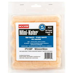 lot 12823 image: Wooster R251-6 6 x 0.5 in. Mini-Koter High-Capacity Roller  Pack of 10