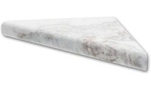 lot 12828 image: FlexStone 15 in. Corner Shelf Niche in Calypso, 2 Pack