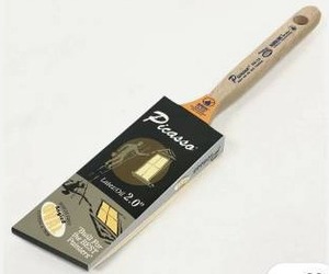 lot 12845 image: Picasso 2in Hardline Angled Cut Standard Handle Paint Brush, 4 Pack