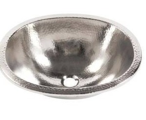 lot 12861 image: SINKOLOGY Edison 18 Gauge 18.75 in. Nickel Dual Flex Undermount Bath Sink in Nickel