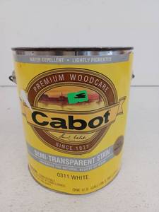 lot 12870 image: Cabot Valspar 01-0311 Cabot Stain Semitransparent Stain White