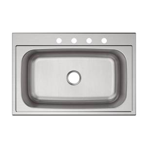 lot 12883 image: Parkway 33 in. Drop-in Single Bowl 20-Gauge Stainless Steel Kitchen