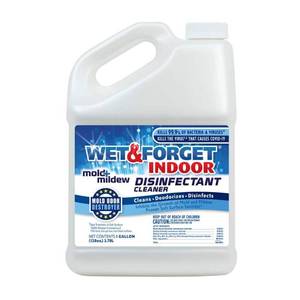 lot 12889 image: Wet & Forget Indoor Mold and Mildew All Purpose Cleaner- Deodorizes  Disinfects  Kills of Bacteria and Viruses, 1 Gallon Refill