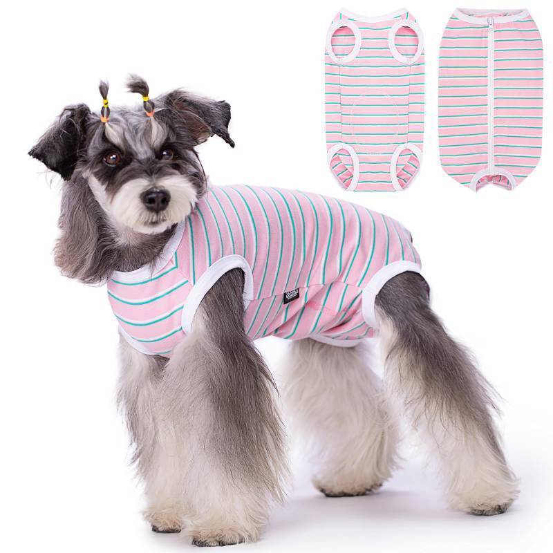 lot 56404 image: Recovery Suit for Dogs Female Dog Onesie After Surgery Spay, Soft Surgical Pajamas Post-Op Bodysuits for Small Medium Puppy, Abdominal Wounds Prevent Licking Cone E-Collar Alternative - Retail $13