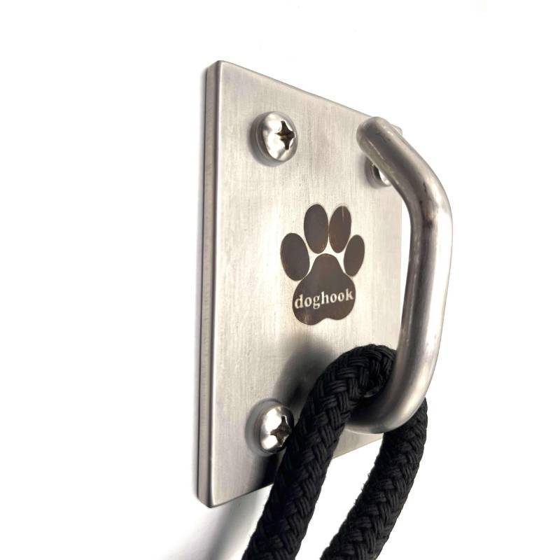 lot 62426 image: Canine Hitch- Secure Dog Leash Parking Mounted Indoor �� Outdoor Wall Hook - Tie Out Stainless Steel Practical Lead Management for Home & Business, Ultimate Strength - Retail $30