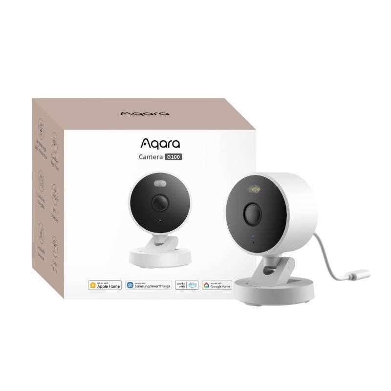 lot 62427 image: 2K IndoorOutdoor Security Camera, HomeKit Secure Video, 2-Way Audio, Spotlight ColorIR Night Vision, AI Detection, 140° FOV, Wi-Fi 6, Supports HomeKit, Alexa, Google and IFTTT, White - Retail $40