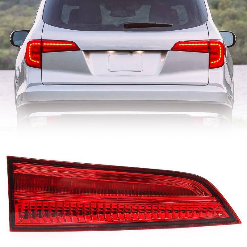 lot 62472 image: Tail Light Assembly for Honda Pilot 2016 2017 2018 OE Rear Lamp Replacement (Inner Left (Driver Side)) - Retail $45