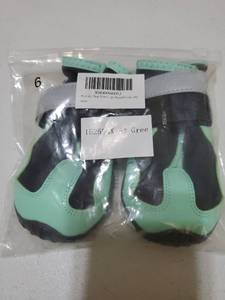 lot 45922 image: Dog Protective Boots Size 6 Green and Gray (only 2) - Retail $15