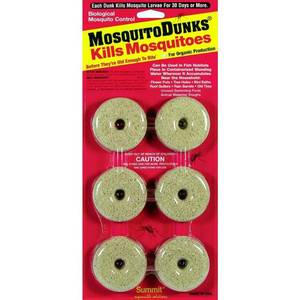 lot 45926 image: Mosquito Dunks Biological Mosquito Control Kills Mosquitoes Larvae 6 Pack - Retail $10