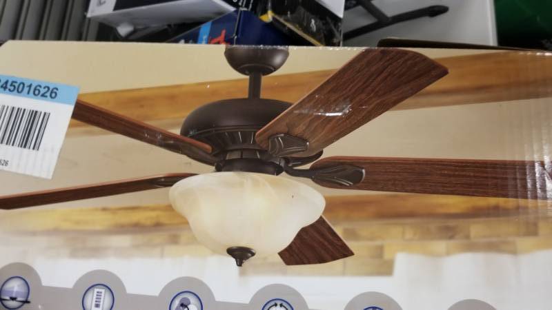 52 In Oil Rubbed Bronze Indoor Downrod Close Mount Ceiling Fan