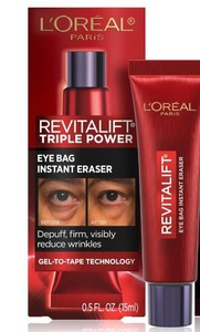 lot 2501 image: LOreal Paris Revitalift Triple Power Eye Bag Instant Eraser, Eye Tightener Treatment to Firm Bags, 0.5 oz - Retail $21