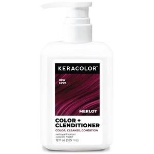 lot 2506 image: Keracolor Color  Clenditioner 3-in-1 Color-Depositing Conditioner, Gently Cleanses & Conditions, Semi-Permanent Merlot Hair Color, 12 Fl Oz - Retail $22