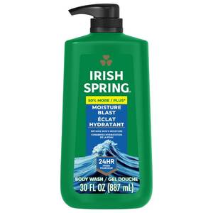 lot 2511 image: Irish Spring Mens Body Wash, Moisture Blast Body Wash for Men, Feel Fresh All Day, 30 Oz Pump Bottle - Retail $7