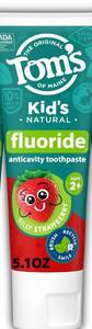lot 2534 image: Toms of Maine Fluoride Kids Toothpaste, Natural Toothpaste, Dye Free, No Artificial Preservatives, Silly Strawberry, 5.1 oz.