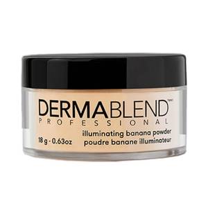 lot 2617 image: Dermablend Illuminating Banana Powder, Loose Setting Powder Makeup for Brightening and a Long-Lasting Luminous Finish, up to 16hr Wear, 0.63 oz. - Retail $33