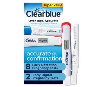 lot 2627 image: Clearblue Early Pregnancy Test Kit, at-Home Pregnancy Test Kit for Women, hCG Hormone Pregnancy Tests with Easy-to-Read Results, 10 Tests - Retail $33