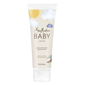 lot 2649 image: SheaMoisture Baby Lotion 100% Virgin Coconut Oil for Baby Skin Baby Lotion Clear Skin Moisturizer 8 oz - Retail $10