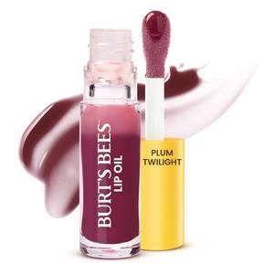 lot 2664 image: Burts Bees Lip Oil Plum Twilight, Instant Hydration, Nourishes and Softens Lips, Sheer Wash of Color, High Shine Finish, Responsibly Sourced Jojoba Oil, Non Sticky, Wand Applicator, 0.15 Ounce - Retail $10