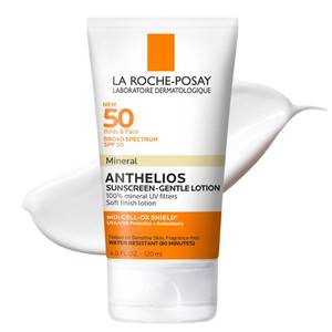 lot 2669 image: La Roche-Posay Anthelios Mineral Sunscreen SPF 50 Gentle Lotion, Broad Spectrum SPF  Antioxidants, Face & Body Sunscreen, Titanium Dioxide & Zinc Oxide, Oxybenzone Free, Oil Free - Retail $32