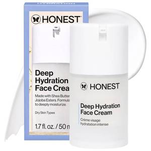 lot 2672 image: Honest Beauty Deep Hydration Face Cream for Dry Skin, Hydrates and Supports Natural Moisture Barrier, Hypoallergenic, Gentle Sensitive, 1.7 fl oz - Retail $28