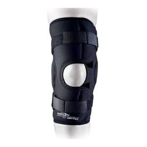lot 2694 image: DonJoy Drytex Sport Hinged Knee Wraparound, Adjustable Fit with Durable Bilateral Hinges - Small - Retail $49