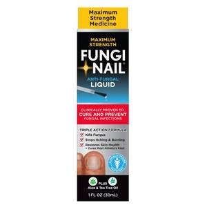 lot 2703 image: Fungi-Nail Anti-Fungal Liquid Solution, 1 Fl Oz (Pack of 1), Kills Fungus, Athletes Foot Treatment, Toe Nail Fungus Treatments wTolnaftate, Clinically Proven to Cure and Prevent Fungal Infection - Retail $10
