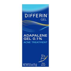 lot 2709 image: Differin Acne Treatment Gel, 30 Day Supply, Retinoid Treatment for Face with 0.1% Adapalene, Gentle Skin Care for Acne Prone Sensitive Skin, 15g Pump (Packaging May Vary) - Retail $15