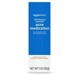 lot 2714 image: Amazon Basics 10% Benzoyl Peroxide Acne Treatment Gel, Maximum Strength, 1 Fluid Ounce&nbsp&nbsp