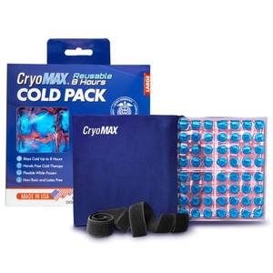 lot 2735 image: CryoMAX Cold Pack, Reusable, Latex Free, 8 Hour Cold Therapy, Large, 12 x 12 (1 Count) - Retail $20