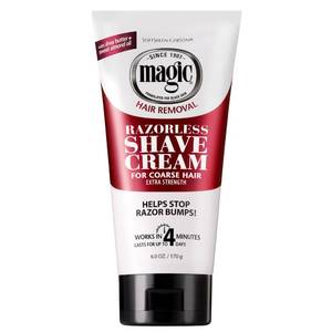 lot 2761 image: SoftSheen-Carson Magic Razorless Shaving Cream, Depilatory Hair Removal Cream for Body Hair, Extra Strength, Works in 4 Minutes for, 6 oz - Retail $6