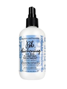 lot 2785 image: Bumble and bumble. Thickening Go Big Plumping Hair Treatment Spray  Heat Protection  Softening  Defining  Straight to Wavy, 8.5 Fl Oz - Retail $36