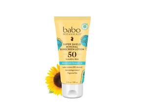 lot 2786 image: Babo Botanicals Sheer Mineral Sunscreen Lotion SPF 50 with 100% Mineral Active Ingredients for Babies, Kids or Extra Sensitive Skin, Lightweight, Water Resistant & Fragrance Free, Multicolor, Unscented, 3 Fl Oz - Retail $19