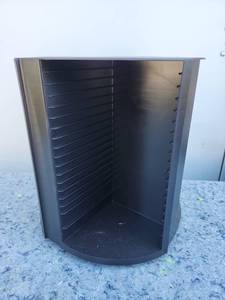 lot 140 image: Black Rotating DVD CD Storage Tower Organizer