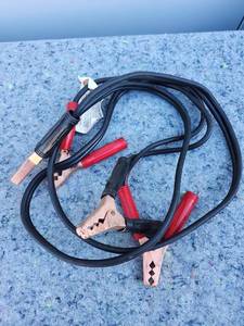 lot 160 image: Heavy Duty Jumper Cables with Copper Clamps