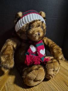 lot 189 image: Dillards 2001 Christmas Bear Collection Plush Teddy Bear