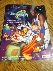 lot 196 image: Space Jam Complete Sticker and Story Album Set with Michael Jordan - A Few Stickers were Placed.