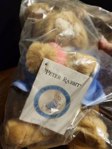 lot 198 image: Peter Rabbit Plush Toy with Blue Jacket
