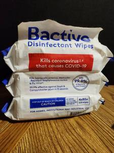 lot 200 image: Bactive Disinfectant Wipes 3-Pack Bundle